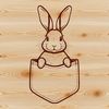 Cute Bunny Vector Graphic Design A vector illustration of a rabbit's face with a distinctive bunny head shape.