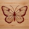 A colorful illustration of a butterfly in mid-flight, suitable for various design projects.