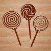 Whimsical Treat Graphic Vector Art A colorful illustration of a lollipop, perfect for graphic design projects and craft making.