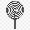 A colorful illustration of a lollipop on a white background, suitable for vector art designs.