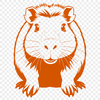 Beautiful Rodent SVG Design An SVG vector graphic image of a capybara, suitable for use in cutting machines like the Cricut or laser cutters.