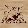 A vector illustration of a capybara, a large rodent native to South America, in high definition.