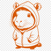 Capybara Clip Art Vector Design A digital illustration of a capybara, a large rodent native to South America, suitable for vector art design.