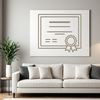 A digital vector illustration of a scroll, suitable for various applications including graduation celebrations.