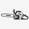 Illustrated chainsaw graphic vector art used in cutting machine design and stencil creation