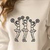 Sporty Girl Cheerleader SVG Clip Art A young girl in a sporty outfit, leading a cheer with pom-poms.