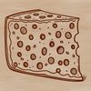 Free Cheese Vector Art A hand-drawn illustration of a wedge of cheese in vector format.