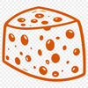 Cutting Machine Template - Wheel of Cheese A simple outline illustration of a wheel of cheese.