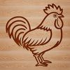 SVG Vector Poultry Design A simple line drawing of a chicken, suitable for vector art and cutting machine projects.
