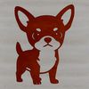 An SVG silhouette of a Chihuahua pet animal in simple design.