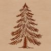 Modern Minimalist Xmas Decor A stylized, minimalist illustration of a Christmas tree in a modern design style.