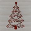 Colorful Christmas Tree Illustration A stylized digital illustration of a Christmas tree with decorated branches and ornaments.
