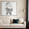 An SVG silhouette of Santa Claus suitable for commercial or personal use.