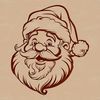 Christmas Character Vector Art A vector illustration of a jolly Father Christmas character in holiday attire.