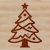 A festive Christmas tree design in vector format for commercial use.