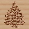 Decorated Christmas tree with lights and ornaments, suitable for vector graphics design.