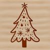 Vibrant Holiday Decorations Vector An isolated vector graphic design featuring a traditional Xmas tree with ornaments and lights.