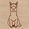 Alpaca in Nature SVG Design An SVG vector graphic design featuring a single alpaca in a natural setting.