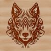 Illustration of a majestic Husky A detailed illustration of a husky dog's head with ornate features.