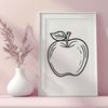 A detailed illustration of a fresh apple with a realistic texture.