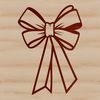 Colorful Centered Bow Design A colorful ribbon bow with a decorative center knot.