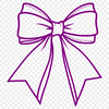 Creative Gift Wrapping Inspiration A simple illustrated bow with ribbon ends, ideal for Christmas gift wrapping or birthday decorations.