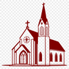 Baptist church building illustration in vector format