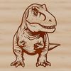 A detailed SVG image of a dinosaur for use in crafting and design projects.
