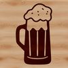 Beautiful Beer Vector Graphic A transparent graphic illustration of a beer glass filled with frothy beer.