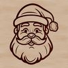 Classic Holiday Icon Vector Design A vector design of Santa Claus with traditional Christmas headgear.