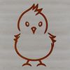Simple line drawing of a cute farm animal, suitable for various uses.