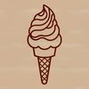 Sweet Treat Graphic Vector Art A colorful illustration of an ice cream dessert.