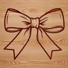 A Classic Ribbon Bow Design A simple illustration of a ribbon bow with a classic design.