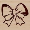Free Vector Bow Illustration A decorative bow with a ribbon-like design, suitable for use in vector graphics and digital designs.