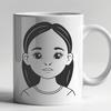 Beautiful Young Girl SVG Vector Image Cartoon style portrait of a girl designed with scalable graphics.