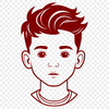 Free Vector Portrait Design Simple SVG design featuring a child's portrait.