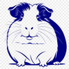 SVG Design: Happy Guinea Pet A high-quality SVG illustration of a guinea pig, suitable for digital use in various formats such as PNG and PDF.