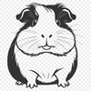 Free Clip Art Guinea Pet A high-quality SVG vector graphic illustration of a guinea pig, suitable for printing or cutting out with a Cricut machine.