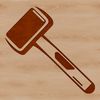 Simple Hammer Design Vector A simple illustration of a hammer tool used in crafting and DIY projects.