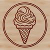 Sweet Summer Dessert Vector A digital illustration of a colorful scoop of ice cream with various toppings, designed as a vector art template.