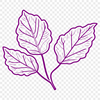 Beautiful Leaf Vector Design Template A single leaf with veins and edges, designed as a reusable vector template suitable for various graphic design applications.