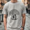 Lovers Tree Graphic Clip Art An SVG graphic of a romantic tree motif, symbolizing everlasting love and relationships.