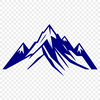 A high-resolution vector illustration of a mountain landscape.
