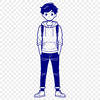 SVG Graphic of a Man with Clean Lines Illustration of a man in scalable graphic (SVG) form.
