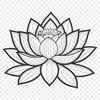 Spiritual Symbolism in Stylized Florals A stylized illustration of a lotus flower, often associated with Eastern spirituality and symbolism.