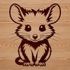 A detailed illustration of a possum, rendered as vector graphics.