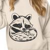 Raccoon Illustration Vector Graphics A high-resolution vector illustration of a raccoon, suitable for cutting machines like Cricut.
