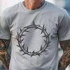 Christian Symbolism Thorny Branches Crown A 2D illustration of a crown made from thorny branches, often associated with Christian symbolism.