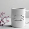 Whimsical Clip Art Design for Tea Lovers High-quality clip art illustration of a traditional tea cup.
