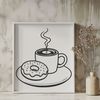 Donut Graphic Design A stylized illustration of a donut on a plain surface.